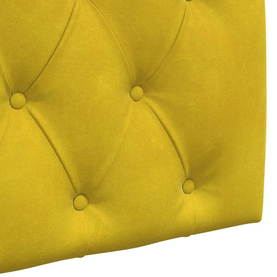Tête de lit suspendue Avec lumière LED Jaune Velours - 9