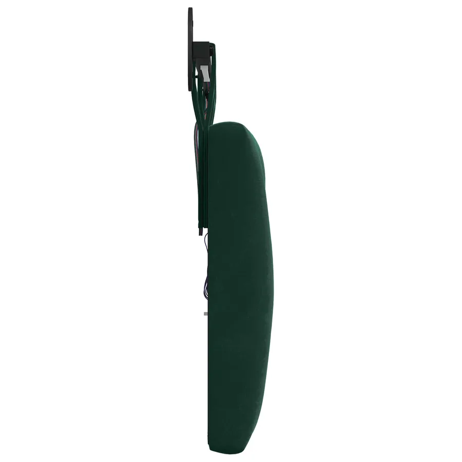 Tête de lit suspendue Avec lumière LED Vert foncé Velours - 7