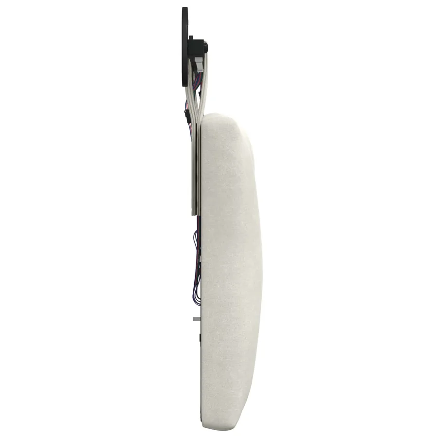 Tête de lit suspendue Avec lumière LED Crème Velours - 7