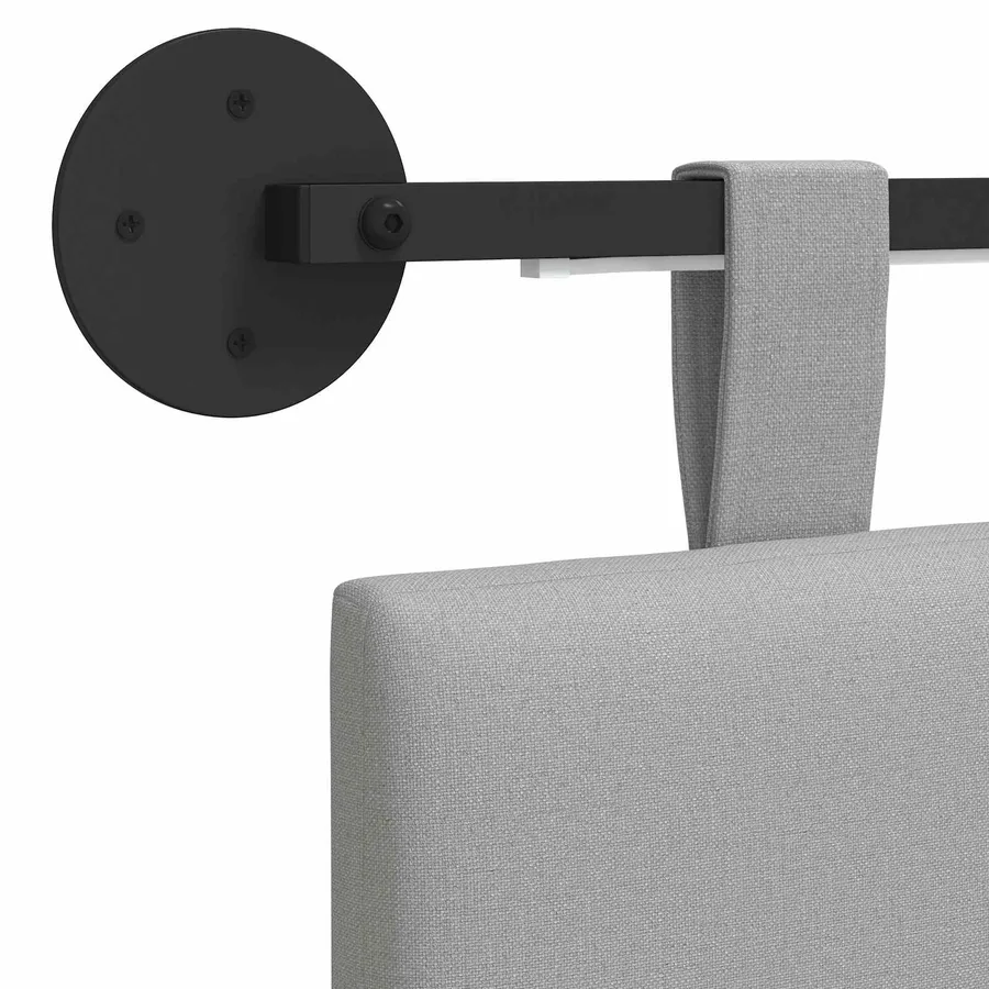 Tête de lit suspendue Avec lumière LED Gris nuage Tissu - 8