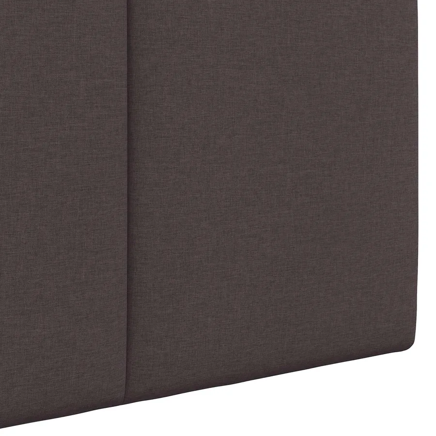 Tête de lit suspendue Avec lumière LED Marron foncé Tissu - 9