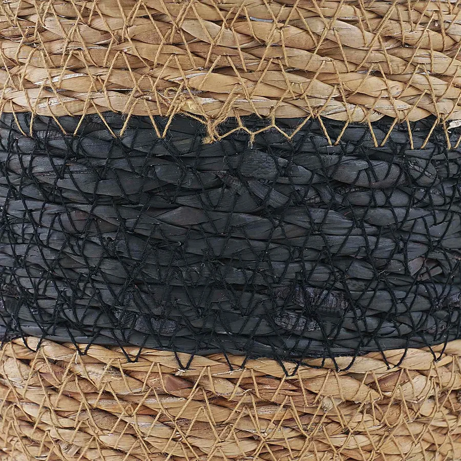 Paniers à plantes en herbe de mer 3 pcs Naturel et noir - 7