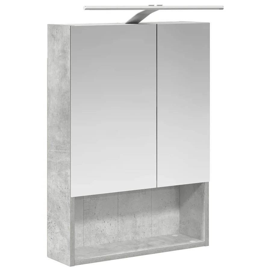 Ensemble d'armoire de salle de bain 5 pcs Gris béton - 7