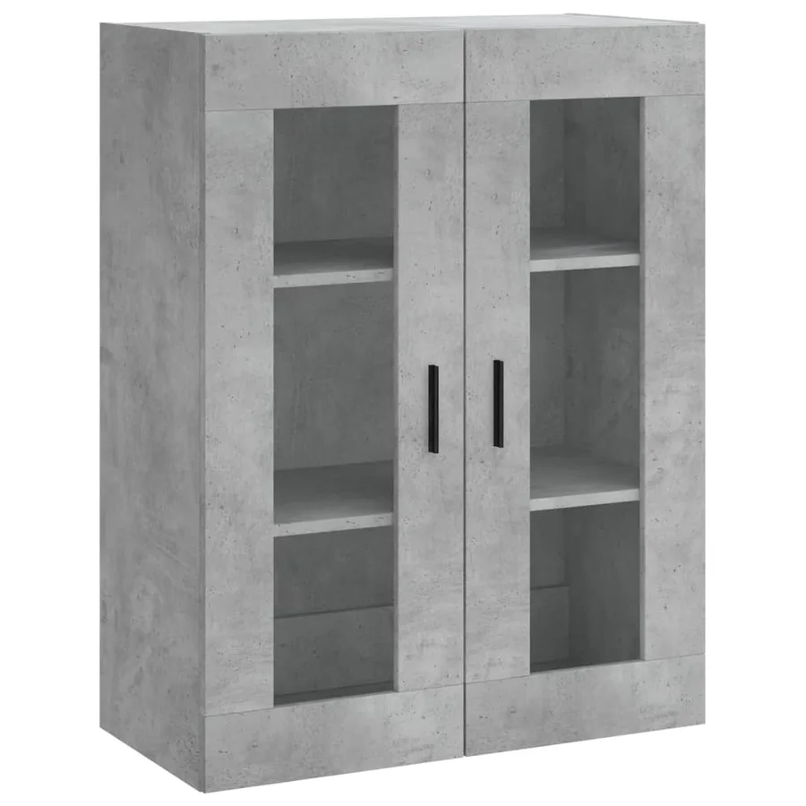 Buffet haut Gris béton 69,5x34x180 cm Bois d'ingénierie - 5
