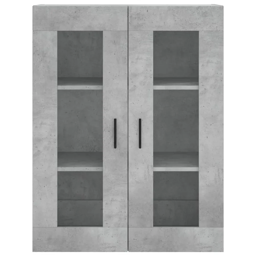 Buffet haut Gris béton 69,5x34x180 cm Bois d'ingénierie - 6