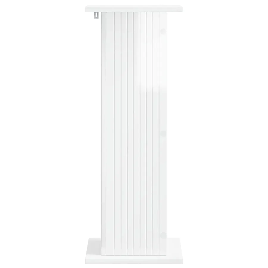 Support de Plante 2 pcs Blanc brillant 30,5 x 30 x 80,5 cm - 6