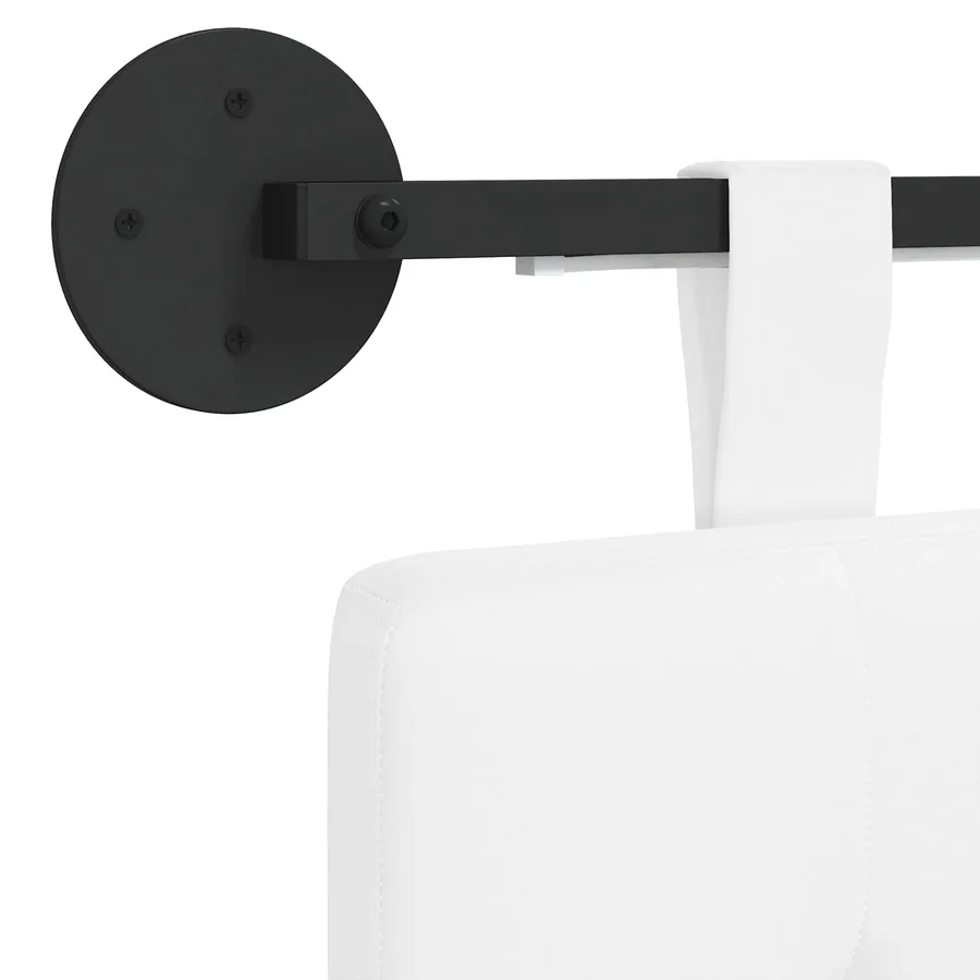 Tête de lit suspendue Avec lumière LED Blanc Tissu - 10