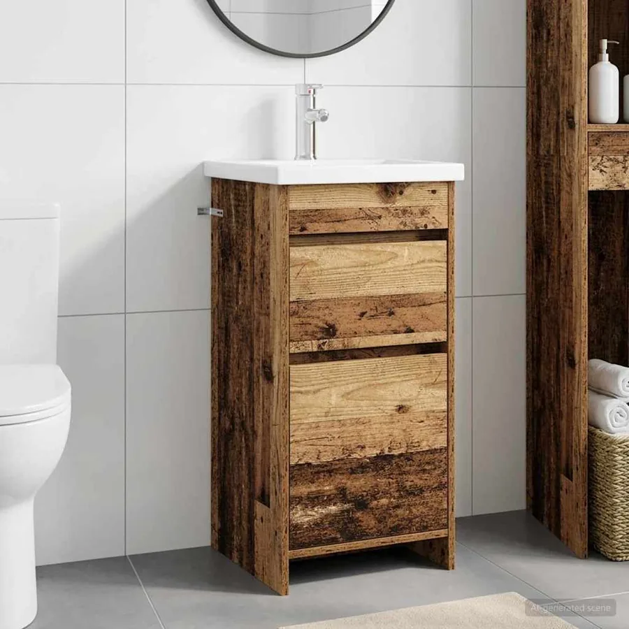 Meuble de salle de bain avec évier Bois ancien