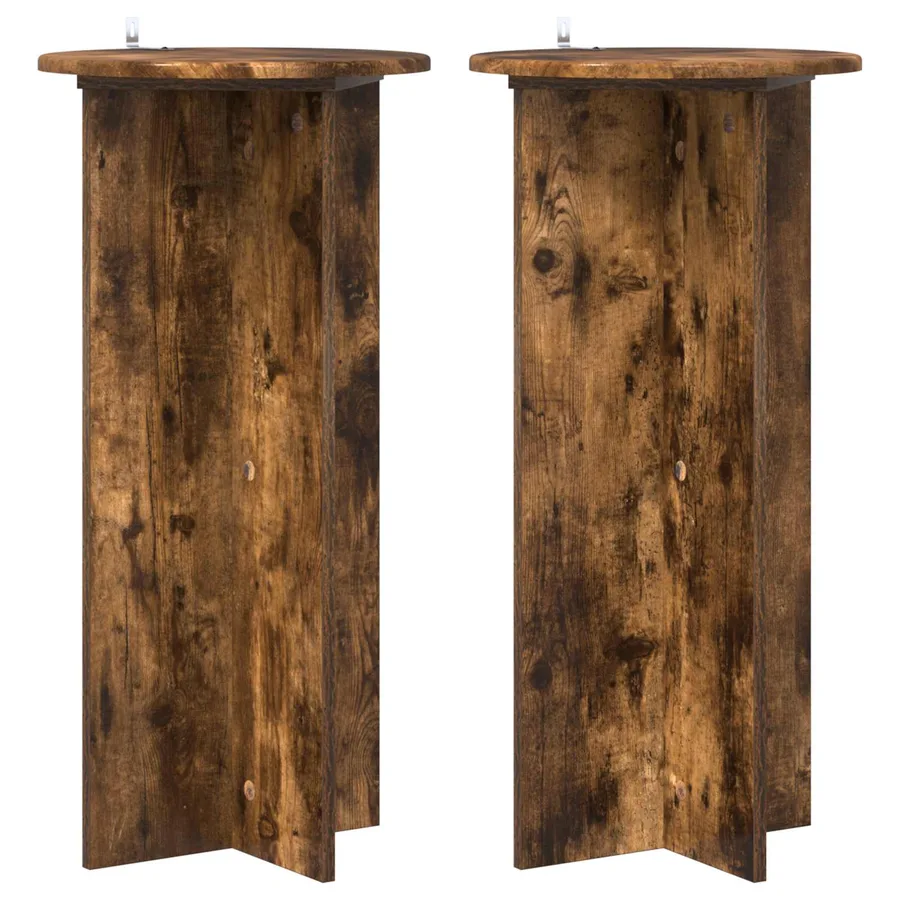 Support de Plante 2 pcs Chêne fumé 40 x 40 x 80 cm - 2
