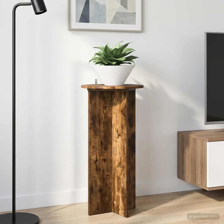 Support de Plante 2 pcs Chêne fumé 40 x 40 x 80 cm - 4