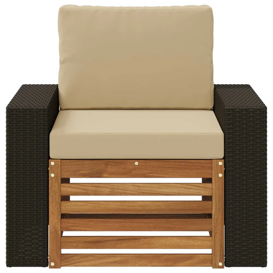 Sofa de milieu extérieur Naturel - 3