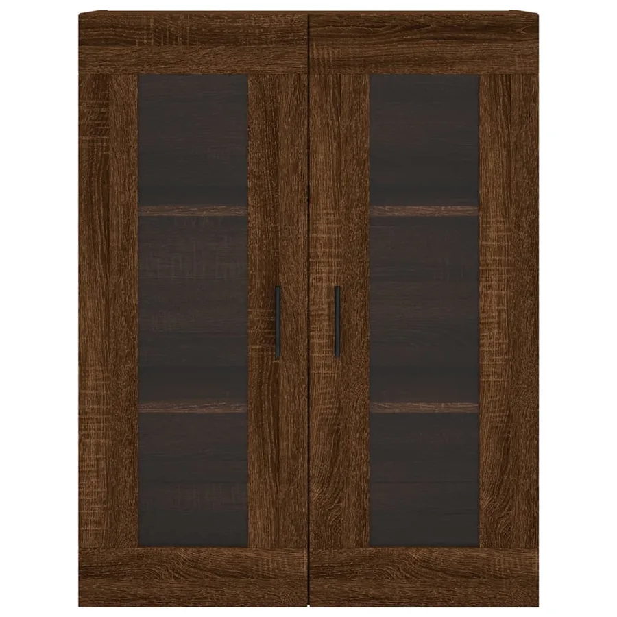 Buffet haut Chêne marron 69,5x34x180 cm Bois d'ingénierie - 6