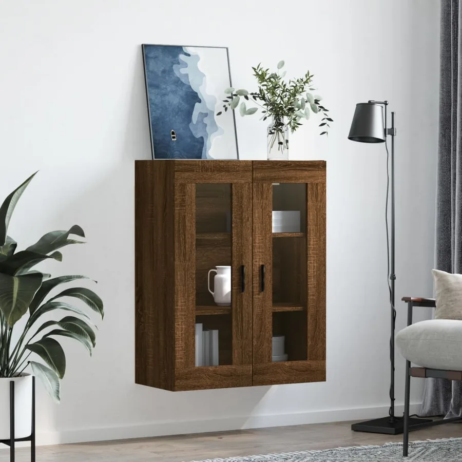 Armoire murale chêne marron 69,5x34x90 cm - 3