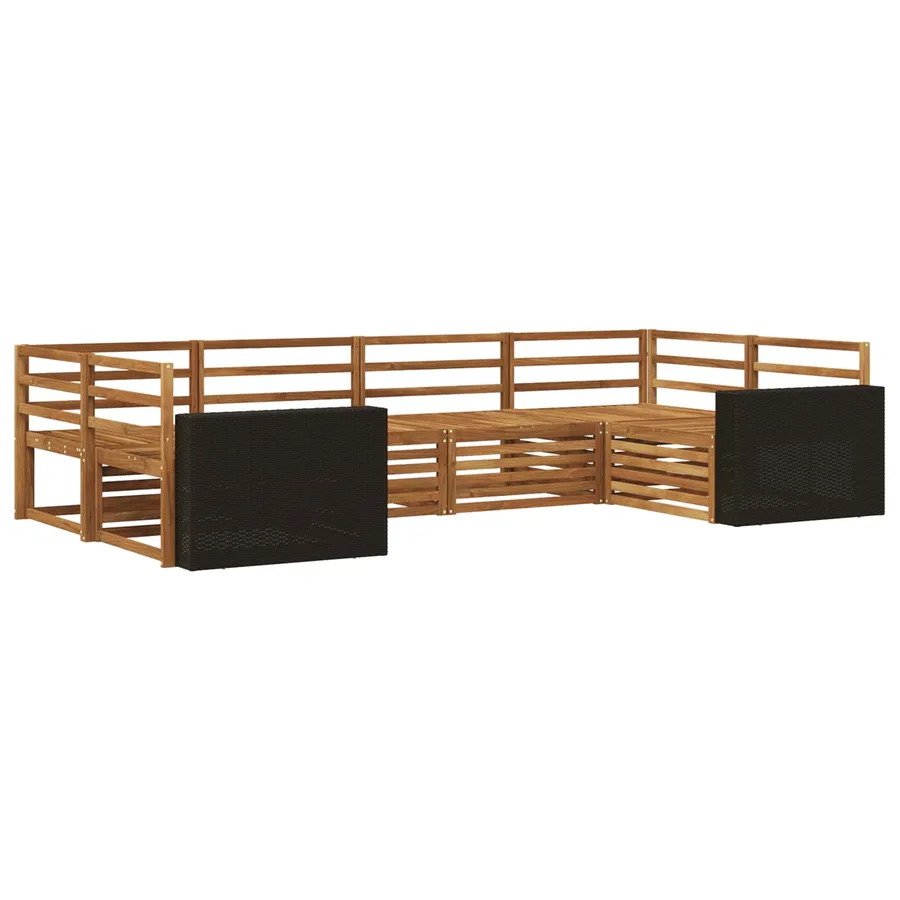 Ensemble de canapés d'extérieur 6 pcs Naturel - 2