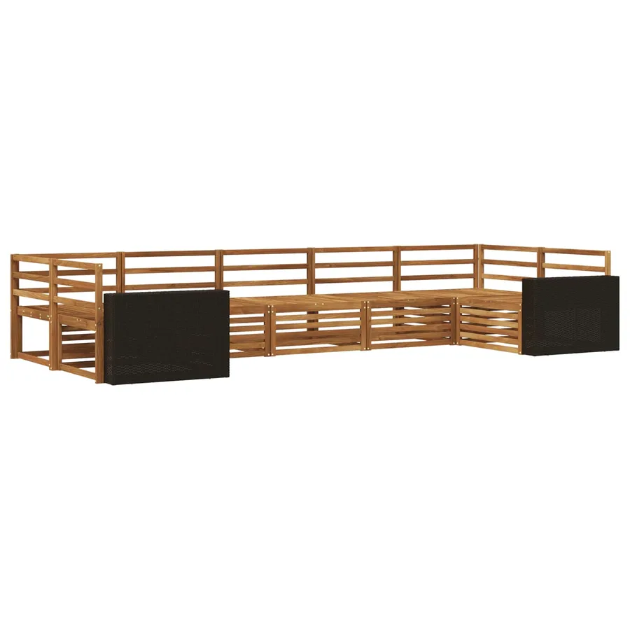 Ensemble de canapés d'extérieur 7 pcs Naturel - 2