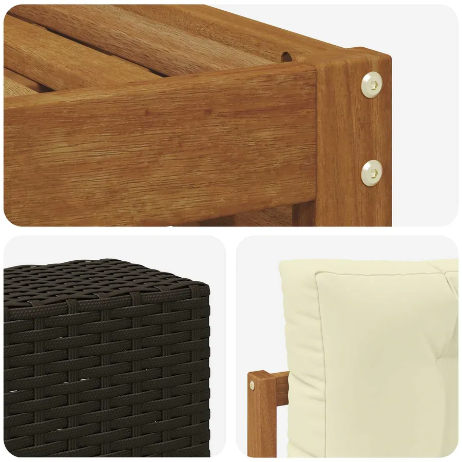 Ensemble de canapés d'extérieur avec coussin 9 pcs - 6