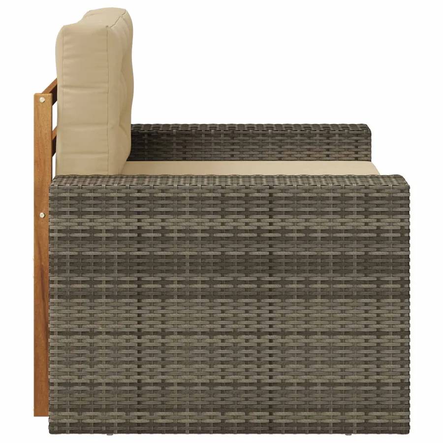 Sofa de milieu extérieur Bois d'Acacia Massif Naturel - 4