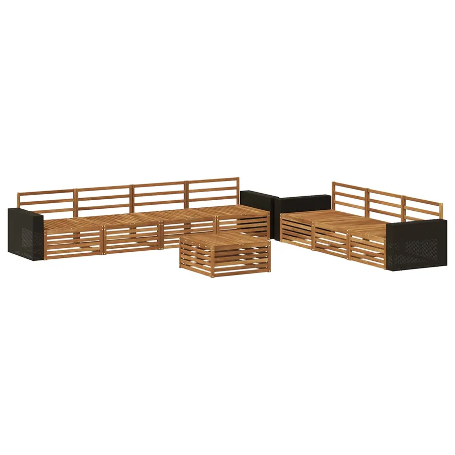 Ensemble de canapés d'extérieur 8 pcs Naturel 79 x 79 x 37 cm - 2