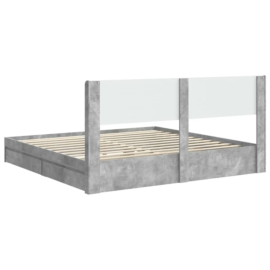 Cadre de lit avec rangement et tête de lit 2 pc - 7