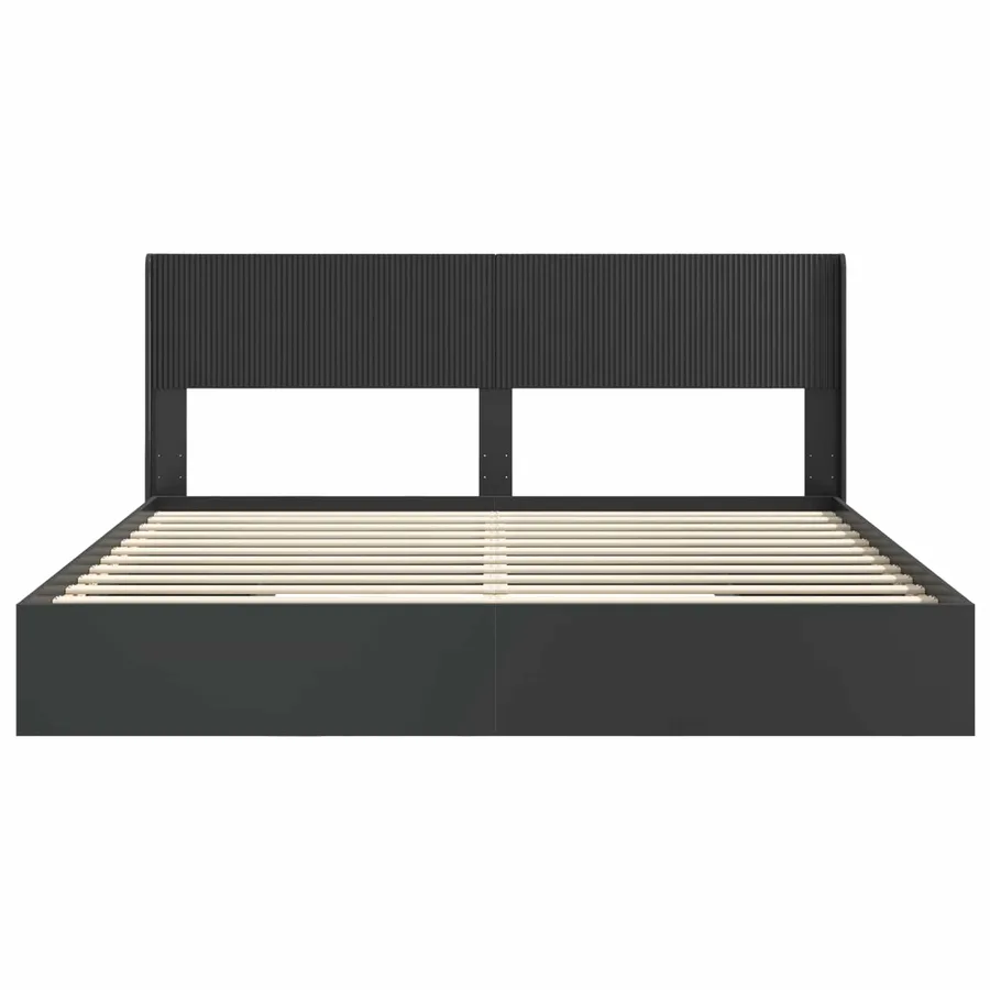 Cadre de lit avec rangement et tête de lit 2 pc - 5