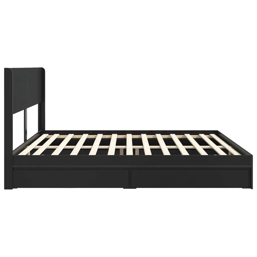 Cadre de lit avec rangement et tête de lit 2 pc - 6