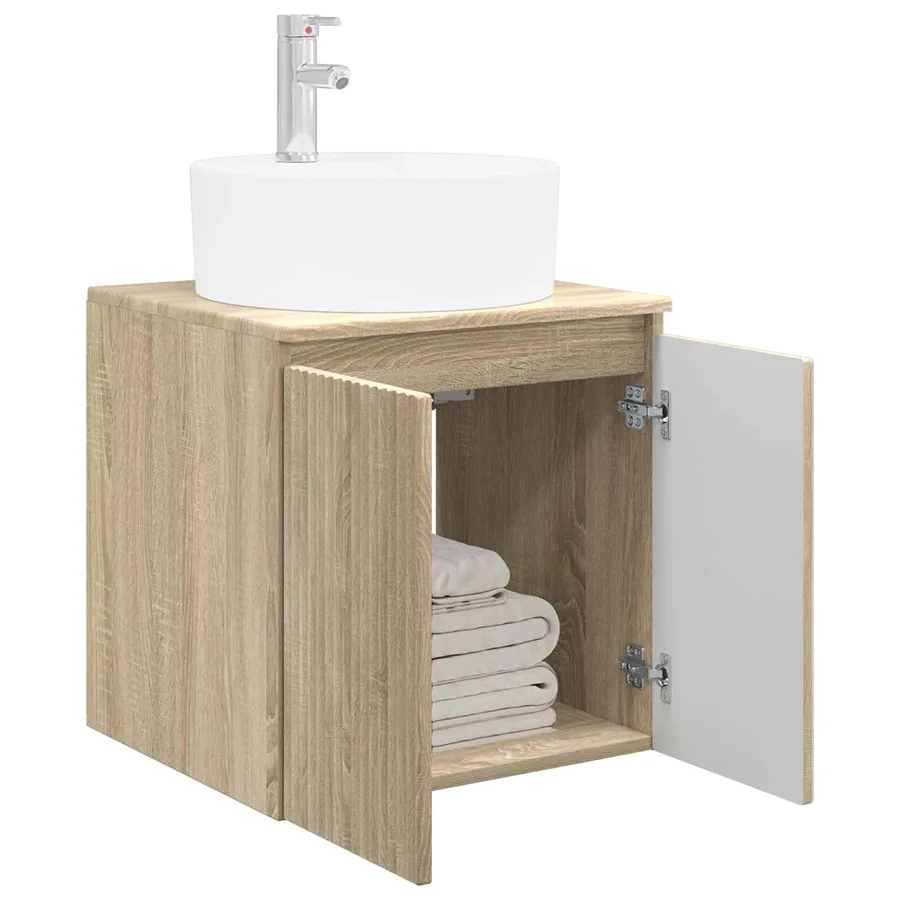 Vanité de lavabo mural Chêne Sonoma 49,5 x 44,5 x 65 cm - 3