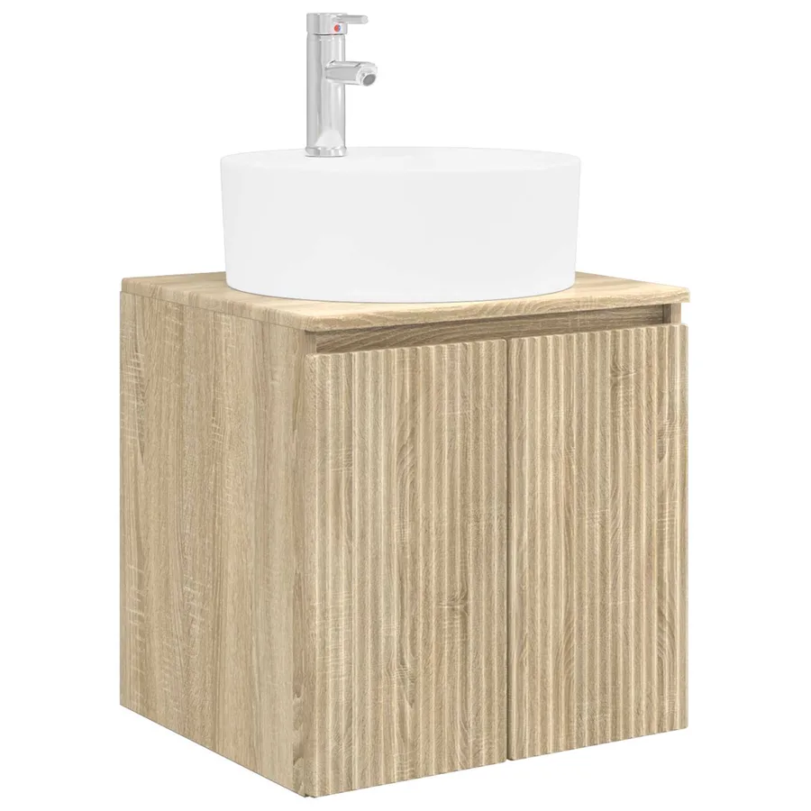 Ensemble d'armoire de salle de bain 5 pcs Chêne Sonoma - 5