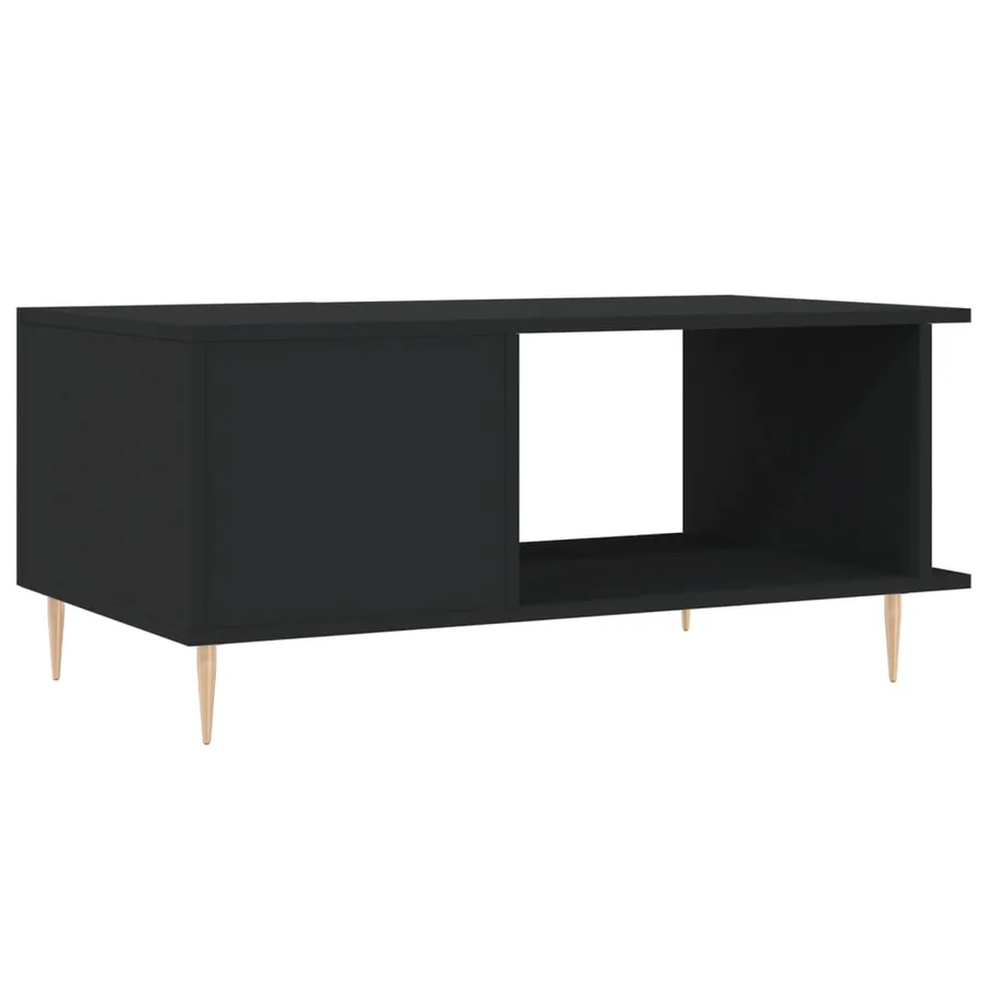 Table basse noir 90x50x40 cm bois d'ingénierie - 8
