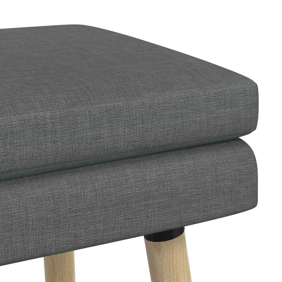Banc à double couche Gris foncé 60 x 40 x 46 cm Tissu - 6
