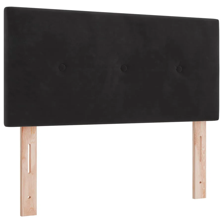 Lit boxspring avec matelas Noir 120 x 200 cm Velours - 3