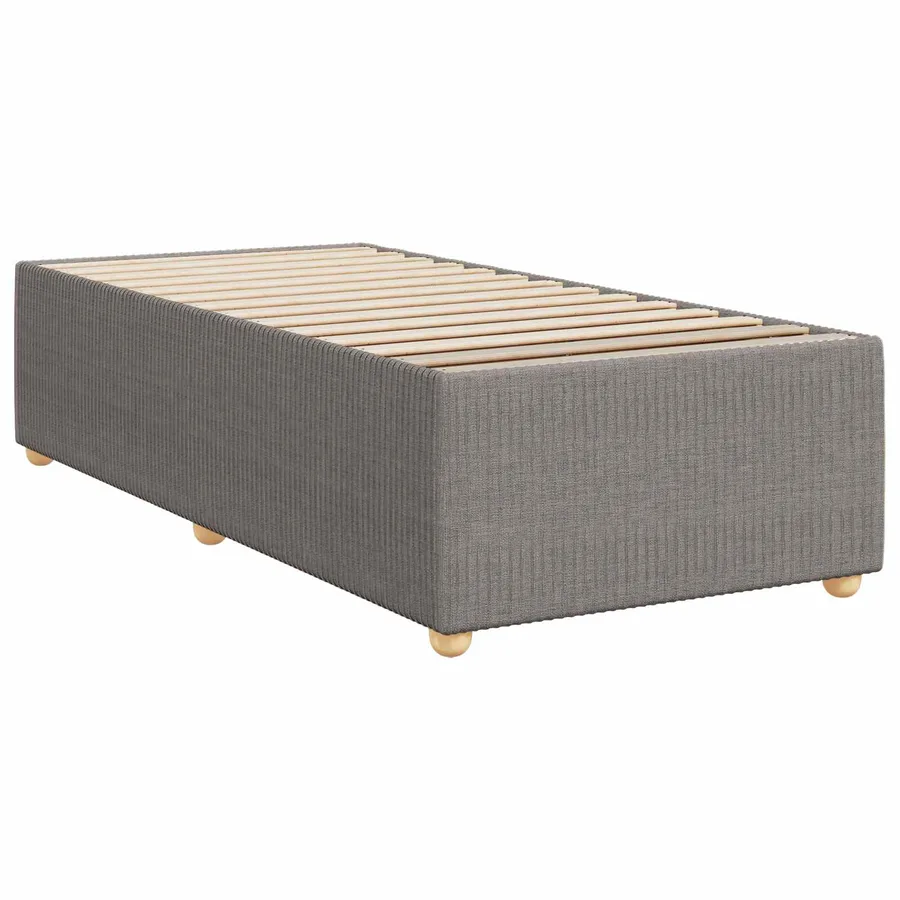 Lit boxspring avec matelas Taupe 90 x 200 cm Tissu - 4