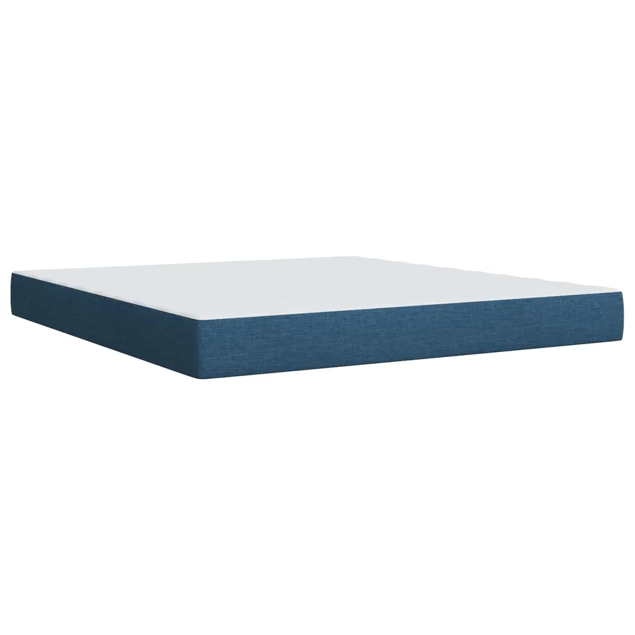 Lit boxspring avec matelas Bleu 180 x 200 cm Tissu - 5