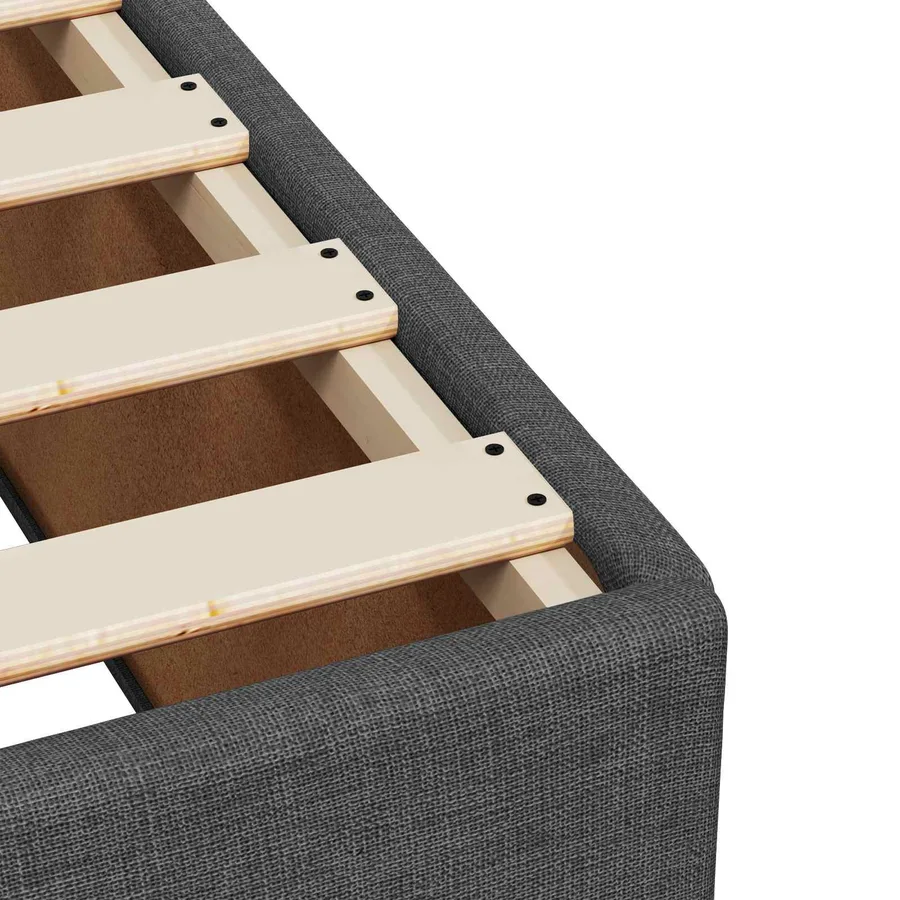 Lit boxspring avec matelas Gris foncé 90 x 200 cm Tissu - 9