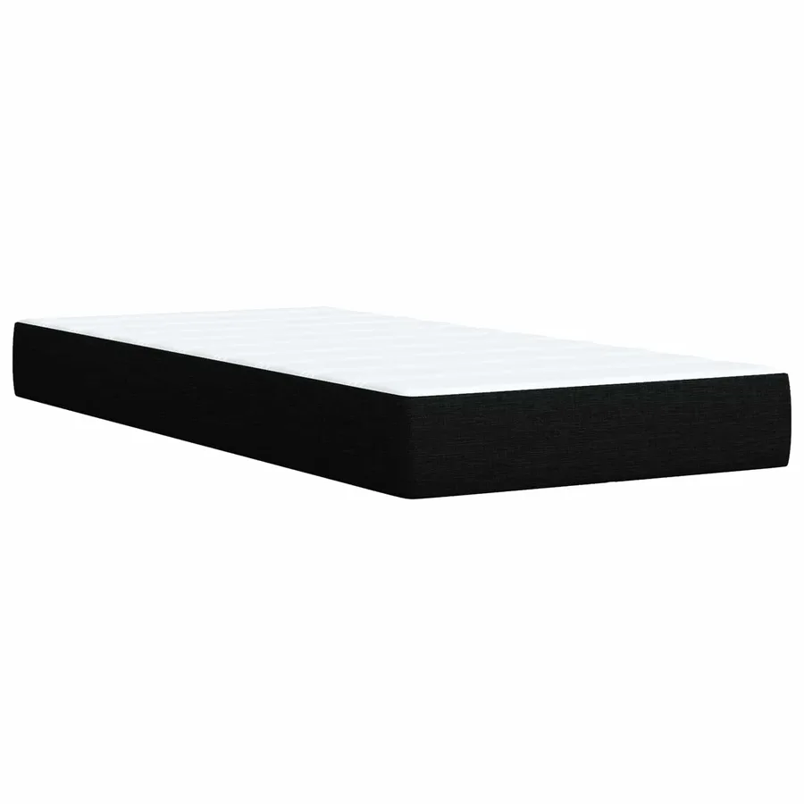 Lit boxspring avec matelas Noir 90 x 190 cm Tissu - 5