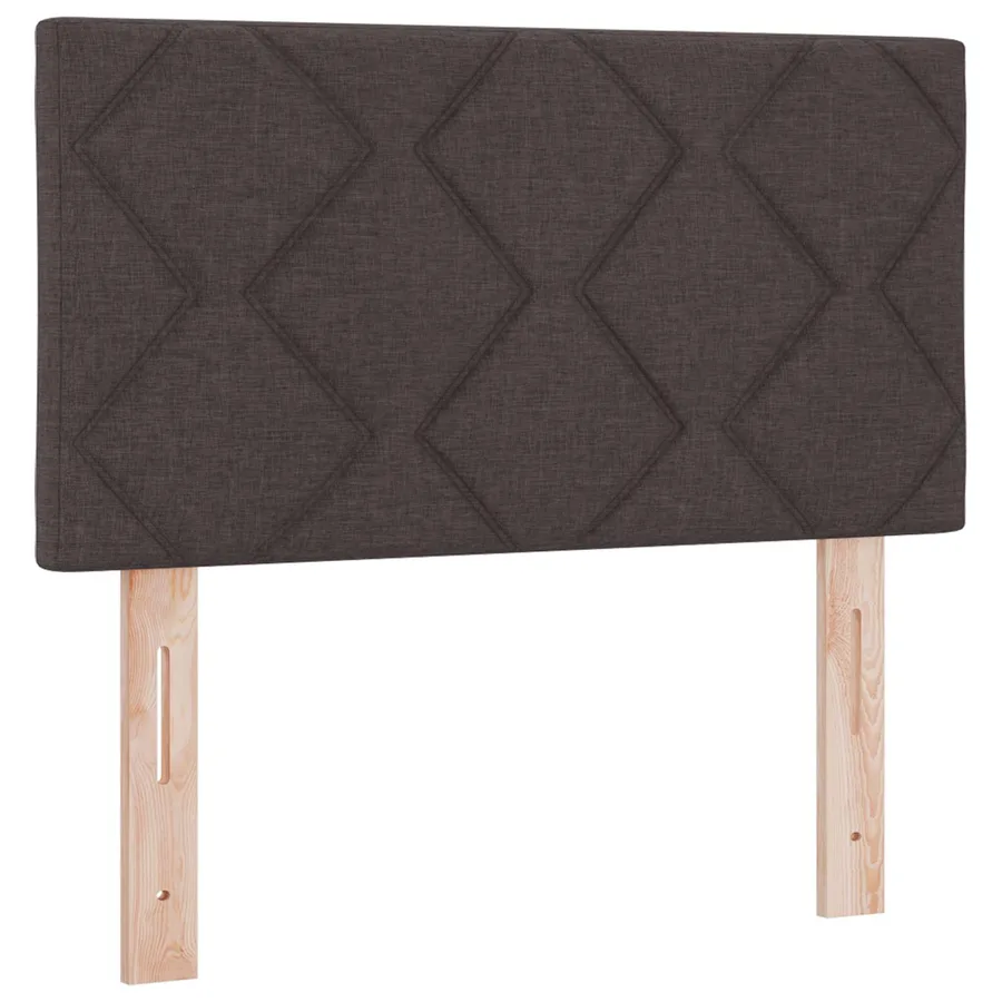 Lit boxspring avec matelas Marron foncé 90 x 190 cm Tissu - 3