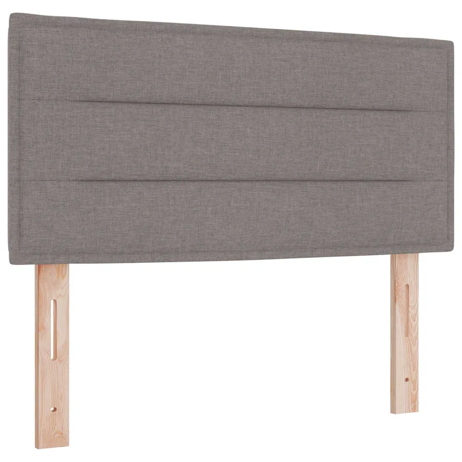 Lit boxspring avec matelas Taupe 90 x 190 cm Tissu - 3