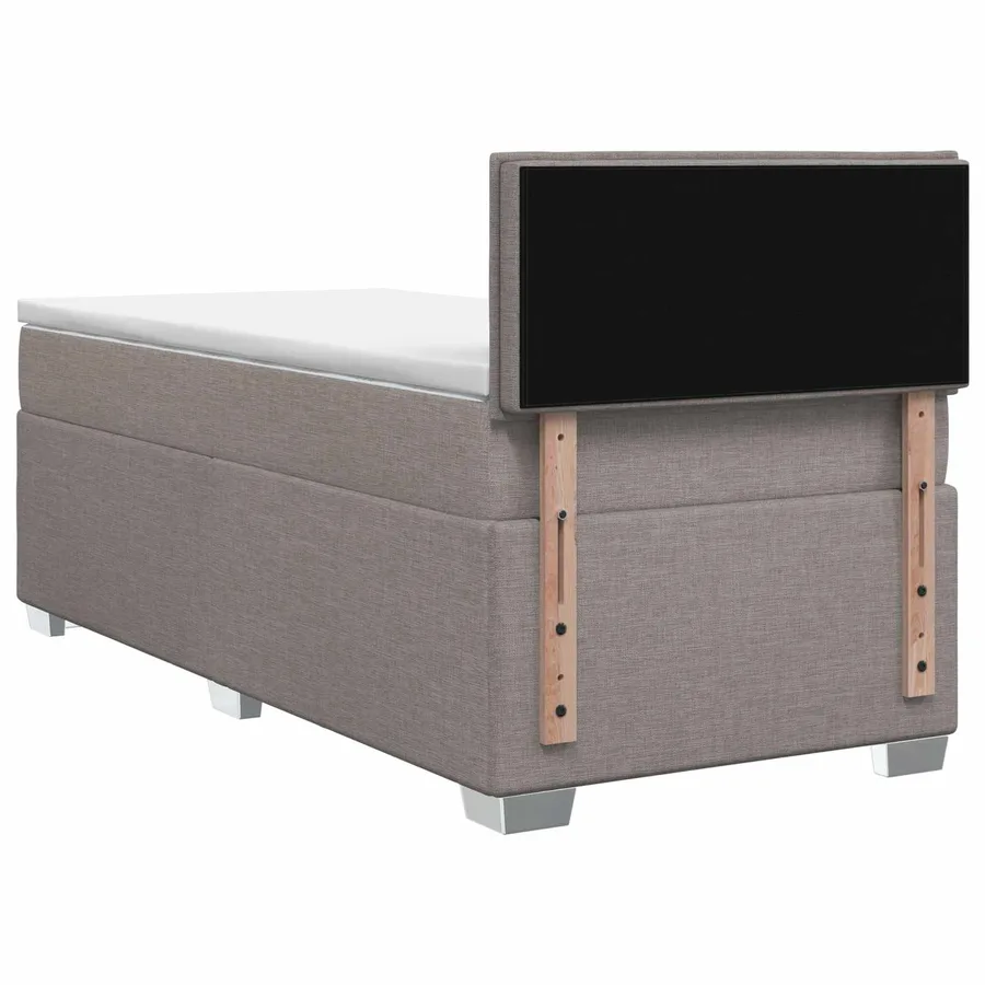 Lit boxspring avec matelas Taupe 90 x 190 cm Tissu - 7