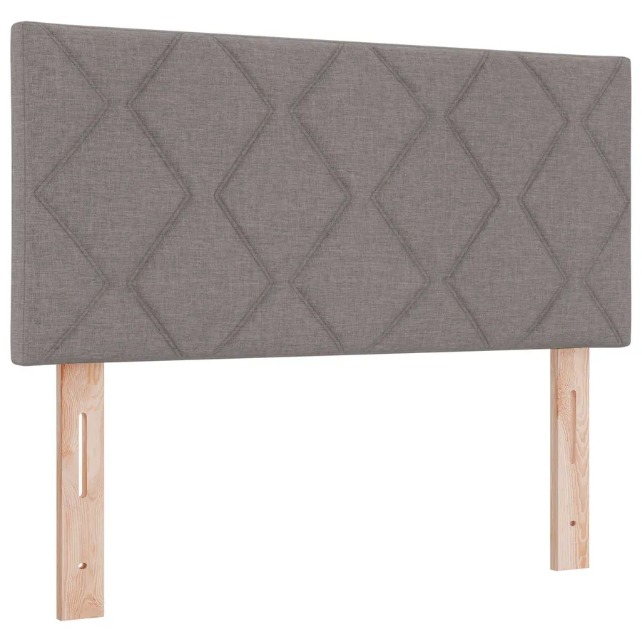Lit boxspring avec matelas Taupe 120 x 200 cm Tissu - 3