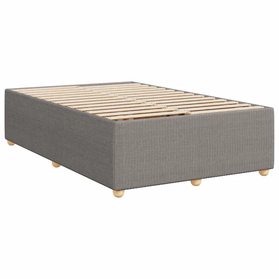 Lit boxspring avec matelas Taupe 120 x 200 cm Tissu - 4