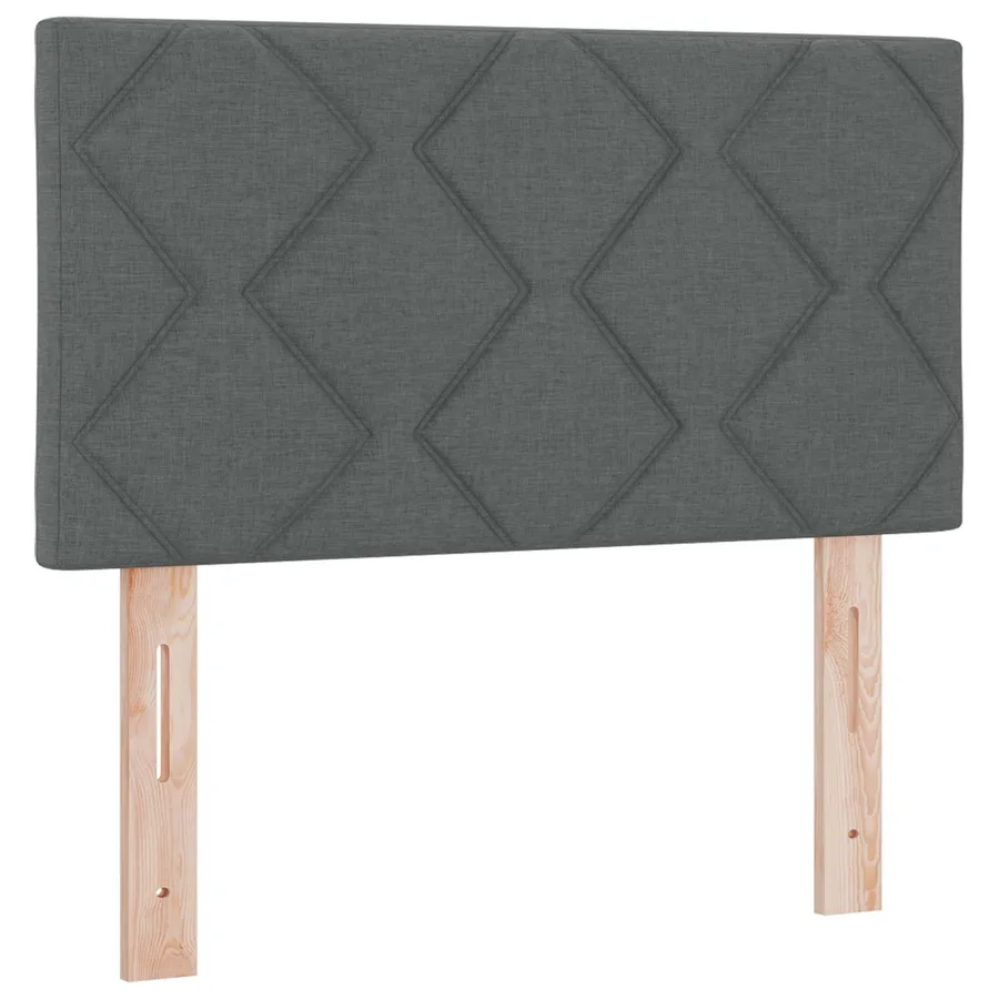 Lit boxspring avec matelas Gris foncé 90 x 200 cm Tissu - 3