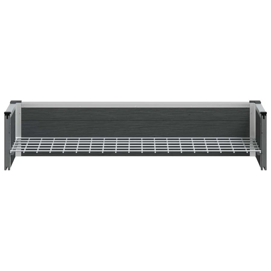 Jardinière surélevée Gris 100 x 30 x 22 cm WPC et Aluminium - 9
