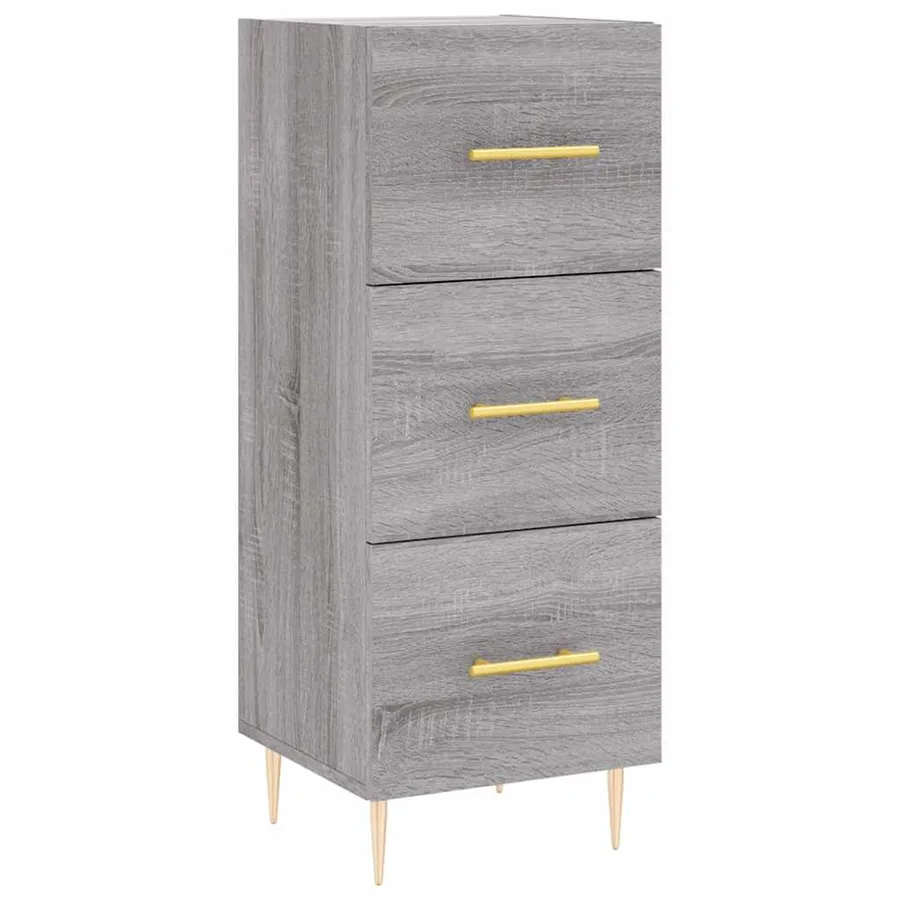 Buffet haut Sonoma gris 34,5x34x180 cm Bois d'ingénierie - 5