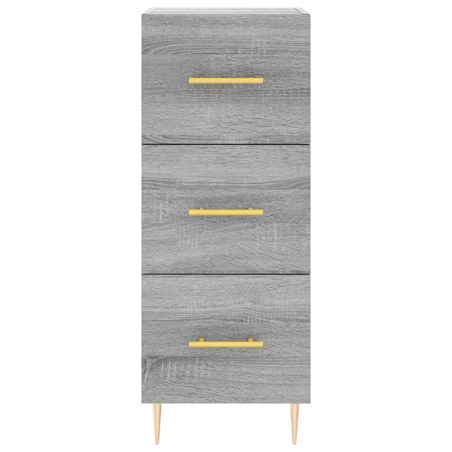 Buffet haut Sonoma gris 34,5x34x180 cm Bois d'ingénierie - 6