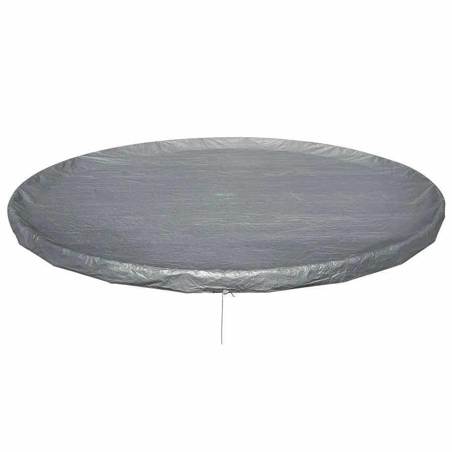 Bestway Couverture de piscine 1 Ø6,10 m Rond Polyester Gris for - 2