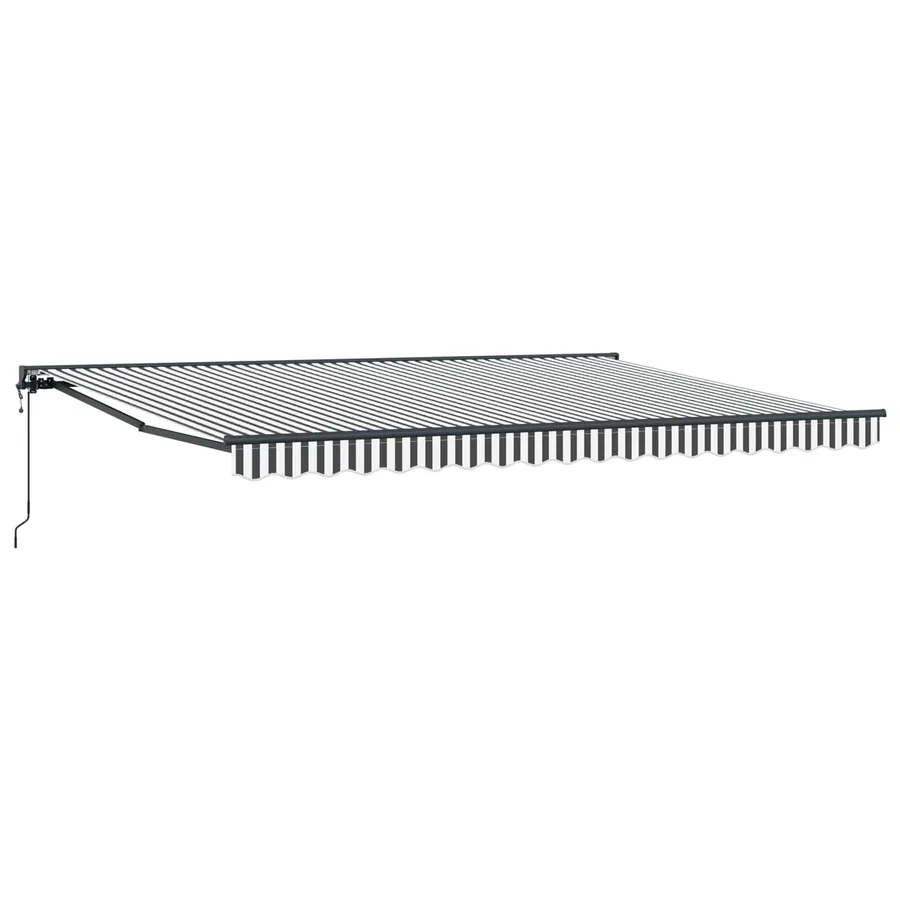 Auvent rétractable électrique Anthracite et blanc 5 × 3,5 m - 2