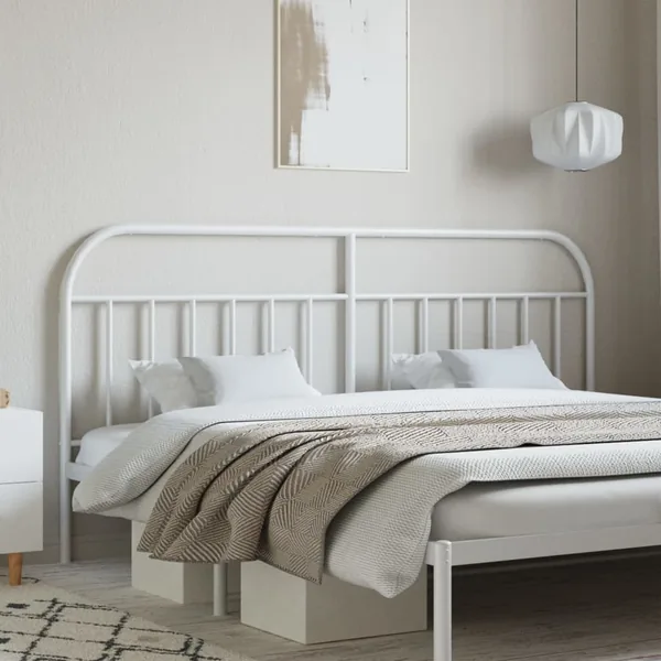 Tête de lit de remplacement métal blanc 200 cm