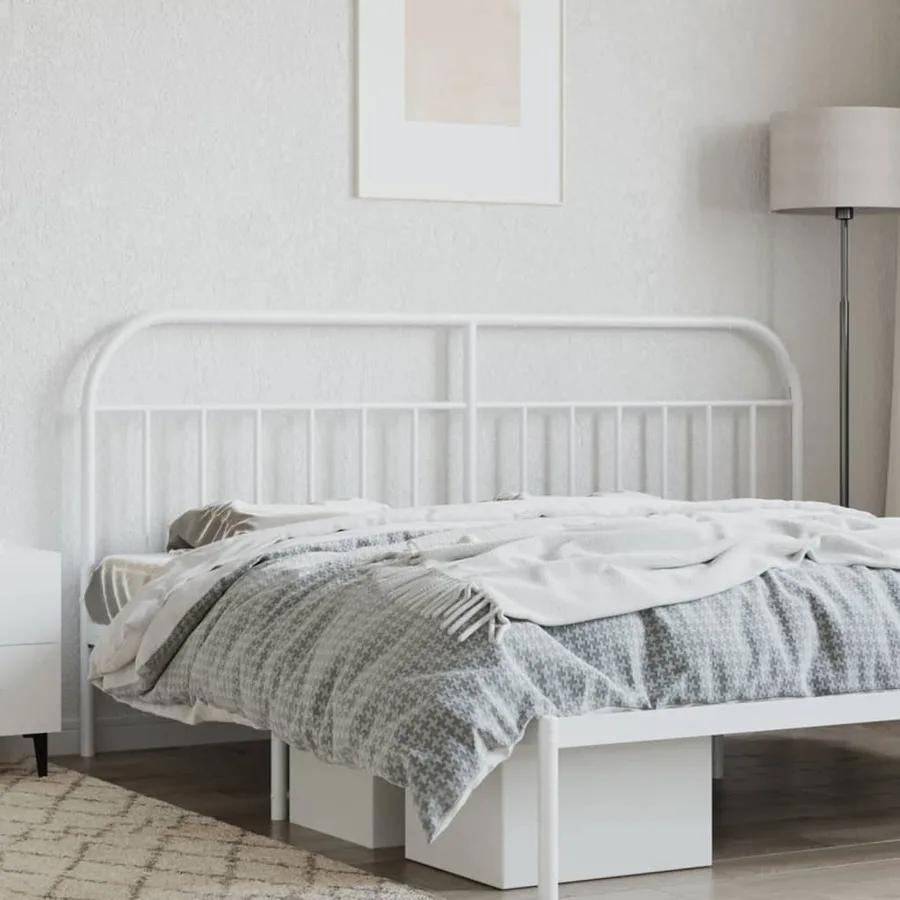 Tête de lit de remplacement métal blanc 200 cm - 3
