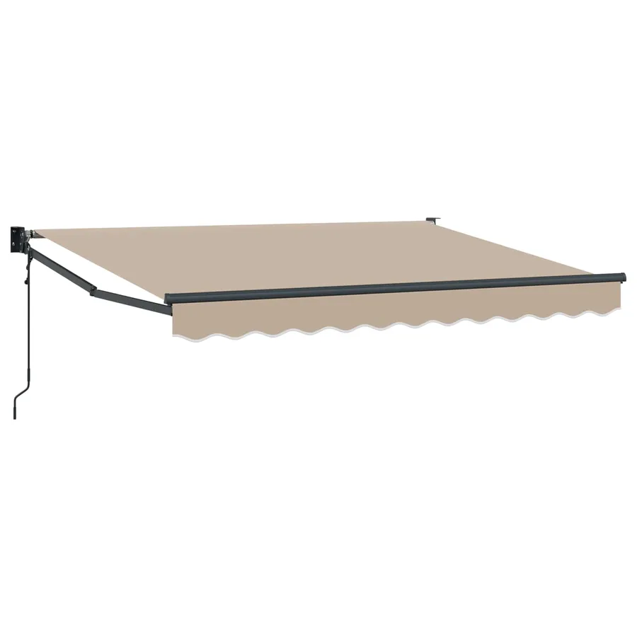 Auvent rétractable Beige 2,5 x 2 m Polyester et métal - 2