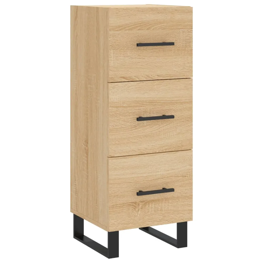 Buffet haut Chêne sonoma 34,5x34x180 cm Bois d'ingénierie - 5