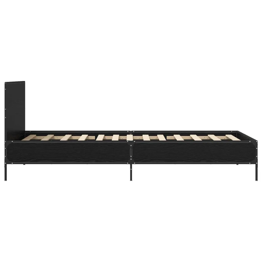 Cadre de lit avec tête de lit Chêne noir 80 x 200 cm - 4
